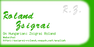 roland zsigrai business card
